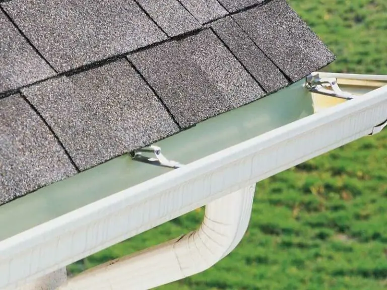 White rain gutters