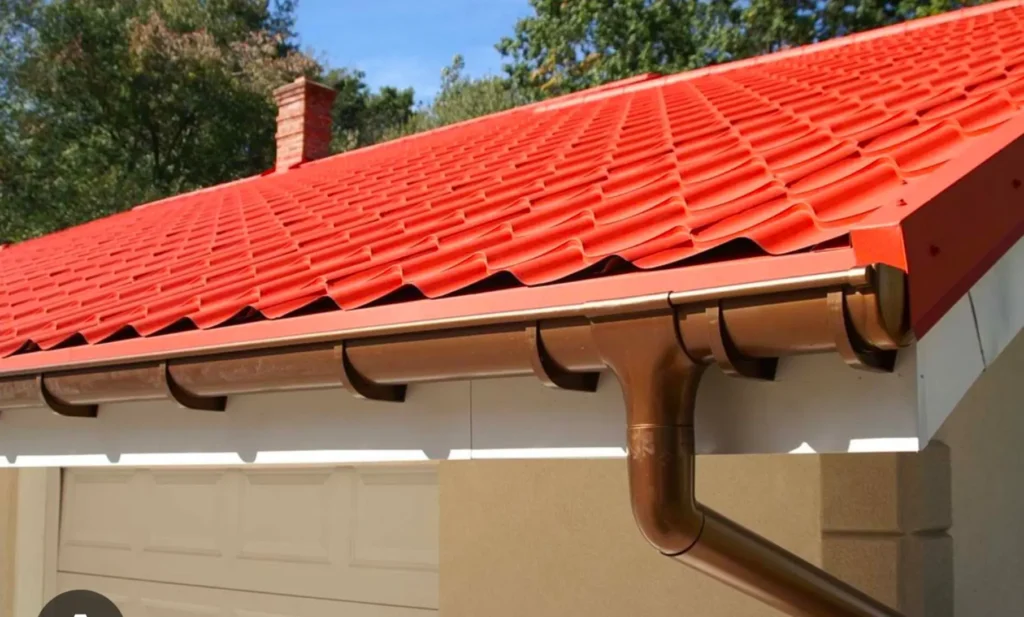 Seamless gutters installed on a Miami home roofline